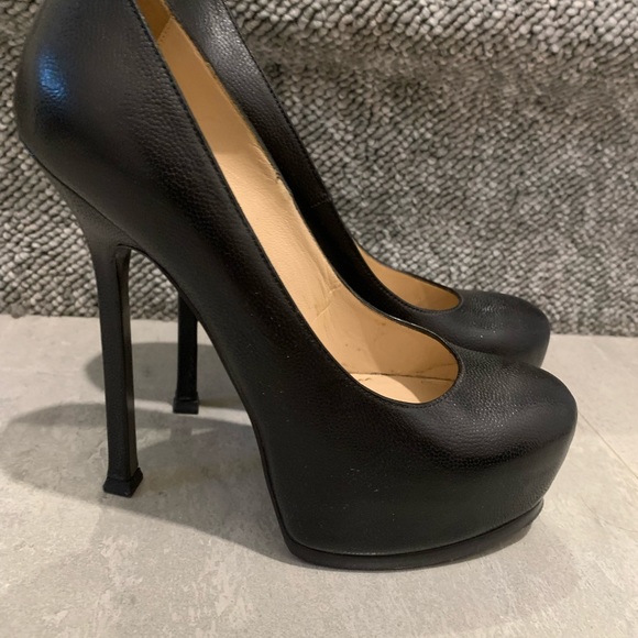 YSL black leather tribtoo pumps - Picture 2 of 3